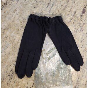New! Crescendoe Womens Size XS-S Black Cotton Formal 8" Gloves Scrunch Wrist